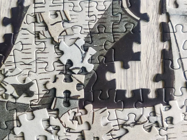 Puzzle Piezas Estilos Picasso Fondo Blanco —  Fotos de Stock