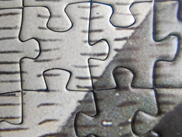 Puzzle Pedaços Estilos Picasso Fundo Branco — Fotografia de Stock
