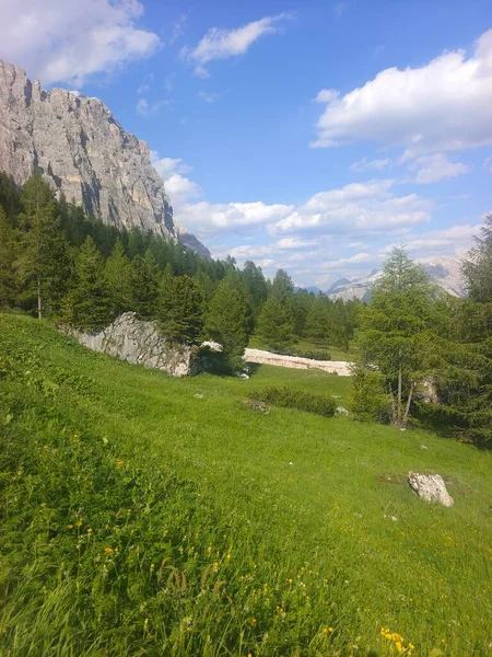 stock image Dolomites mountains in the north of Italy in a sunny day