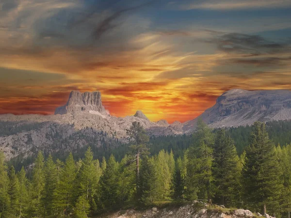 Dolomites Mountains North Italy Sunset — Stock Photo, Image