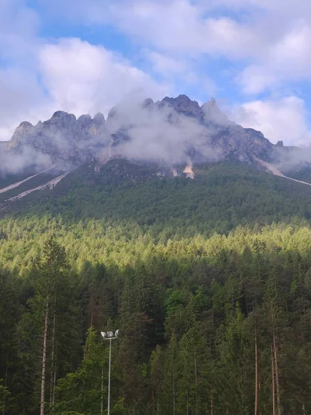 Evropské Alpy Severu Itálie Zamračeném Dni — Stock fotografie