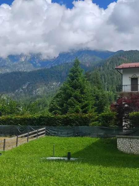 stock image European Alps in the north of Italy in a cloudy day