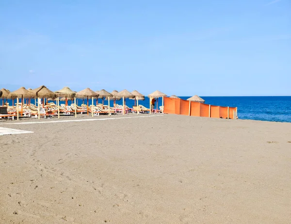 Playa Torremolinos Sur España Día Soleado —  Fotos de Stock