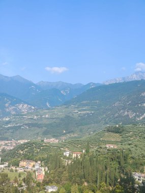 İtalya 'nın Korsika şehrinin panoramik manzarası