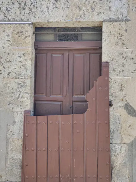 Porta Fachada Uma Casa — Fotografia de Stock