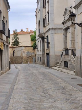 Bulutlu bir günde İspanya 'nın merkezindeki Avila şehrinde