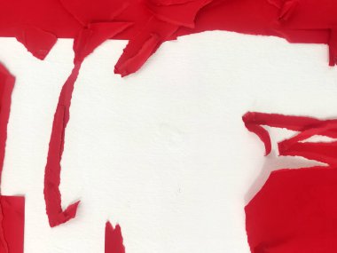 Beyaz arkaplanda kırmızı doku bir fon oluşturur