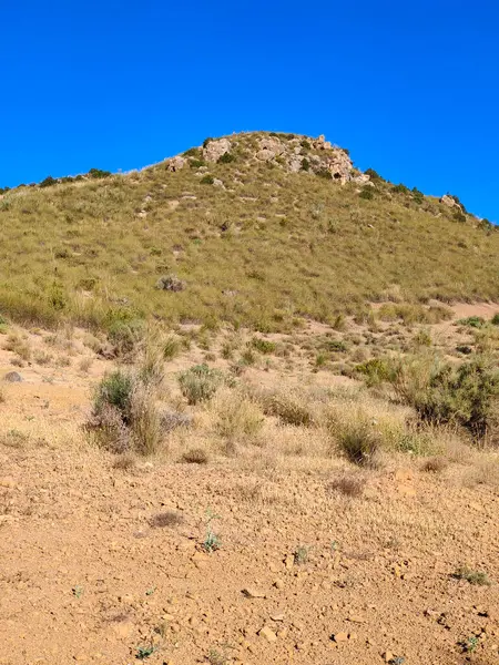 Güneşli bir günde İspanya 'nın güneyinde Tabernas Çölü