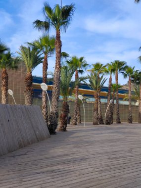 Kartagena, İspanya 'nın güneyinde güneşli bir günde. Burası kıyı kenti..