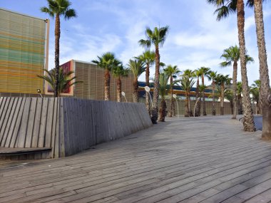 Kartagena, İspanya 'nın güneyinde güneşli bir günde. Burası kıyı kenti..