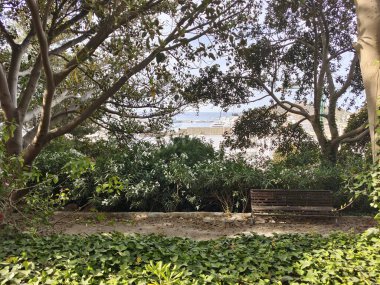 Kartagena, İspanya 'nın güneyinde güneşli bir günde. Burası kıyı kenti..