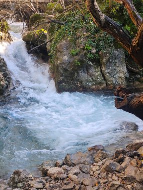 River with fall in the south of Spain in a sunny day