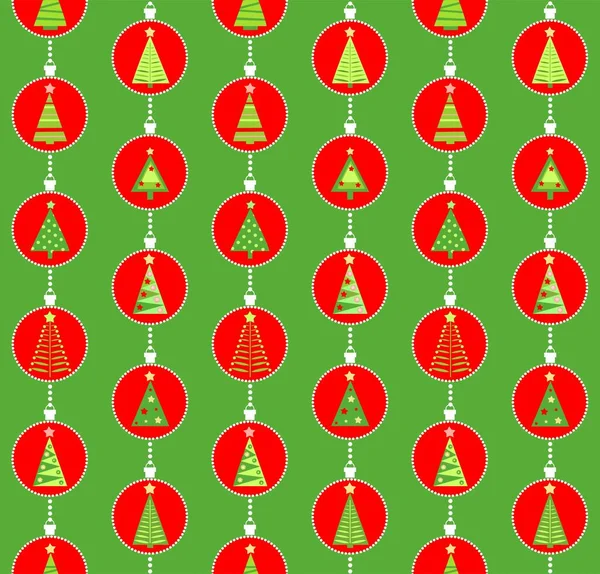 圣诞红无缝包装纸冬季节日庆祝用彩色切割机 — 图库矢量图片