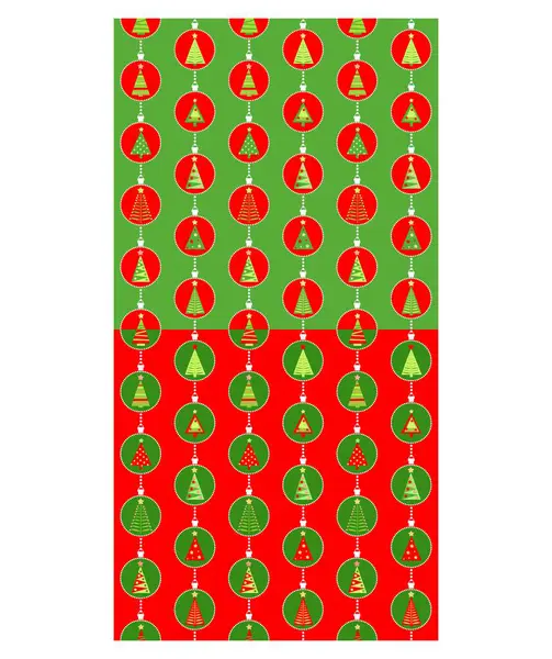 Christmas Red Green Seamless Wrapping Paper Variation Winter Holiday Celebration — Stock Vector
