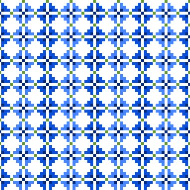 İşlemeler, dekorasyon giysileri, çantalar, aksesuarlar için mavi çiçek desenli etniksiz süsler. Çapraz dikişler için geleneksel Slav geometrik deseni. Bölüm 2