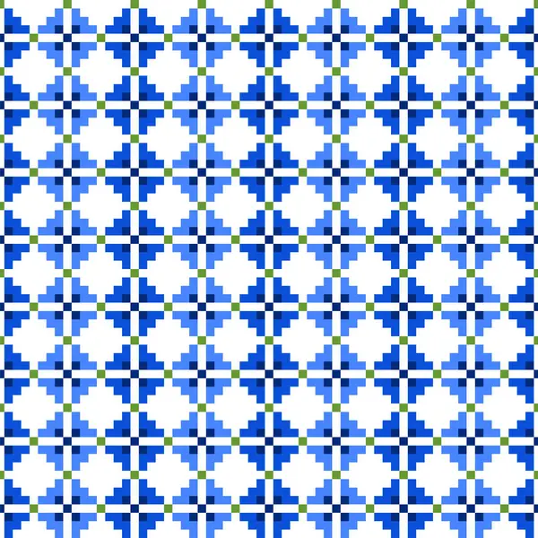 İşlemeler, dekorasyon giysileri, çantalar, aksesuarlar için mavi çiçek desenli etniksiz süsler. Çapraz dikişler için geleneksel Slav geometrik deseni. Bölüm 2