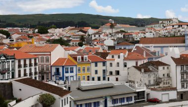 Angra 'nın Kahramanlık Manzarası Azores.
