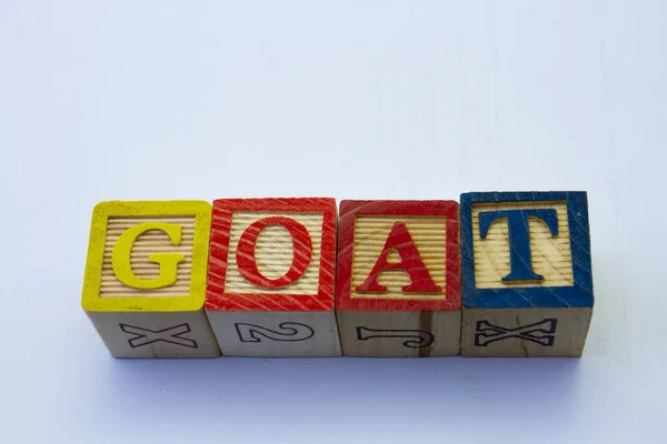 Term Goat Displayed Visually Clear Background Copy Space — Stock Photo, Image