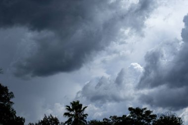 Güney Afrika 'da Johannesburg' da yaz fırtınası bulutları oluşuyor.