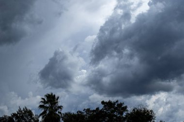 Güney Afrika 'da Johannesburg' da yaz fırtınası bulutları oluşuyor.