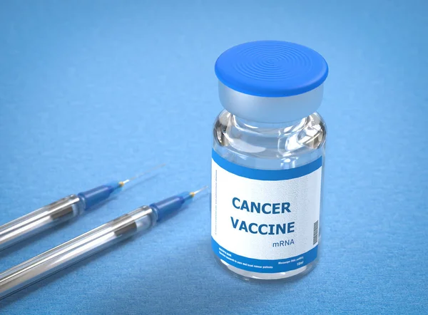 Eine Flasche Impfstoff Behandlung Von Krebs — Stockfoto