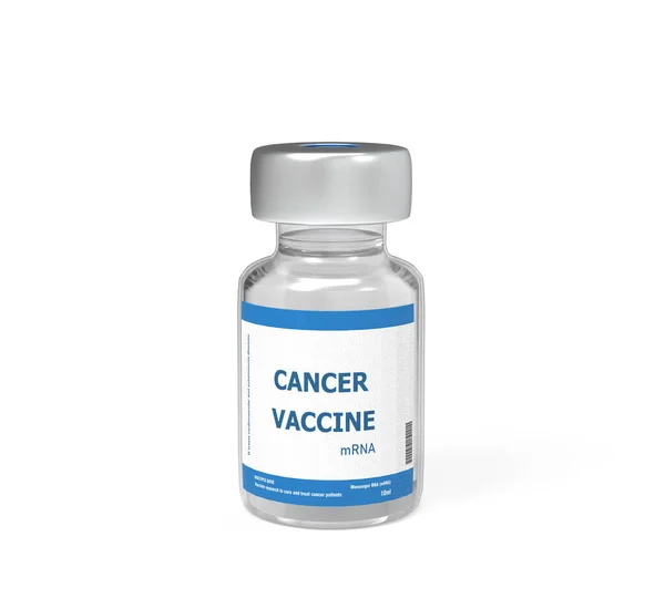 Flaska Med Vaccin Behandling Cancer — Stockfoto