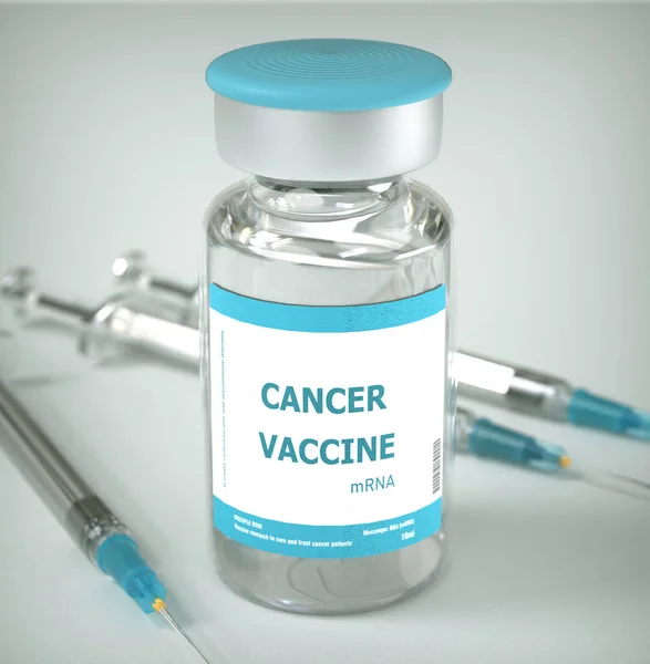 Bottle Vaccine Treatment Cancer — Stock Photo, Image