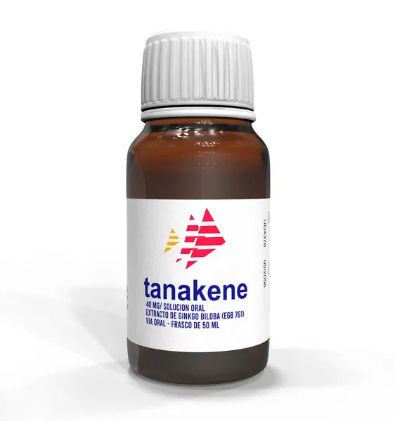 Tanakene Standardized Ginkgo Biloba Extract Rendering Stock Image