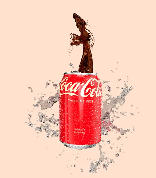 Málaga Espanha Outubro 2023 Lata Sabor Coca Cola Livre Cafeína — Fotografia de Stock