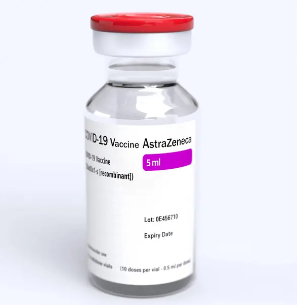 Dubna 2024 Astrazeneca Inc Vyrábí Vakcínu Proti Lahvičkám Vakcíny Proti Royalty Free Stock Obrázky