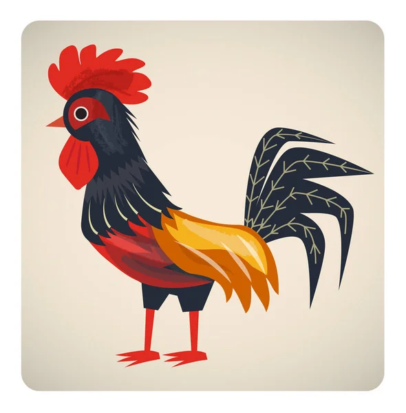 Stylized Illustration Rooster — Stock Vector