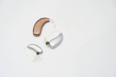 Array of advanced medical hearing aids, offering solutions for hearing loss and improving sound experiences and communication