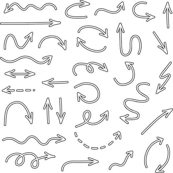 Pfeil Symbole Gesetzt Pfeil Sammlung Einfaches Pfeil Big Set Vektorillustration — Stockvektor