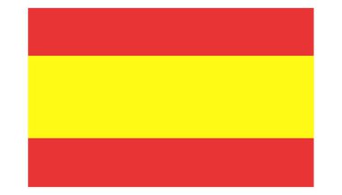 İspanyol bayrağının vektörü.