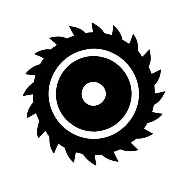 Farklı daire testereler, siyah siluetleri vektör.