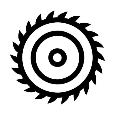 Farklı daire testereler, siyah siluetleri vektör.