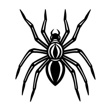 Örümcek siluetinin vektör görüntüsü.