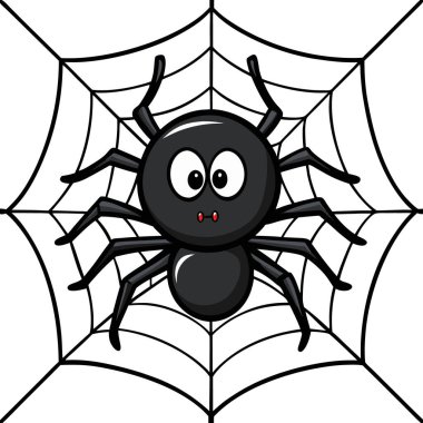 Şirin örümcek ağda