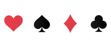 Beyaz arkaplanda oyun kartları destesi.