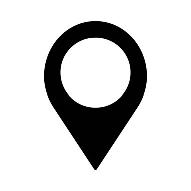 Konum pin simgesi düz vektör illüstrasyon tasarımı .