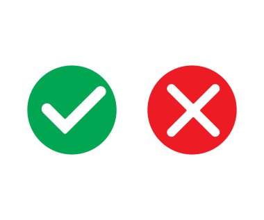 İşaretle ve çapraz yap. Vektör çizimi.