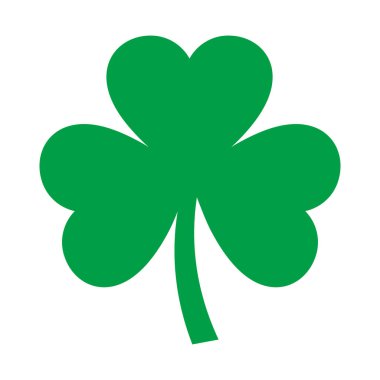 Uygulamalar ve web siteleri için dört yapraklı yonca düz simgesi iyi şanslar.