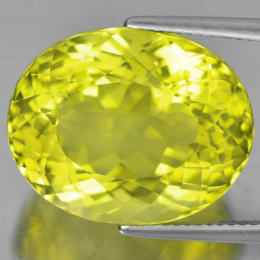 Natural gem yellow citrine on gray background