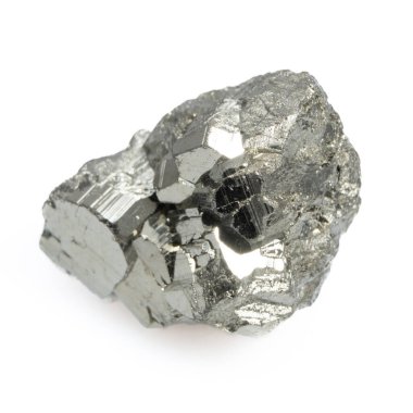 Natural gem pyrite isolated on white background