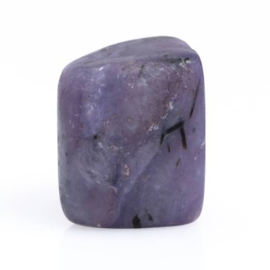 Natural gem purple charoite isolated on white background