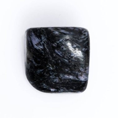 Natural gem purple charoite isolated on white background