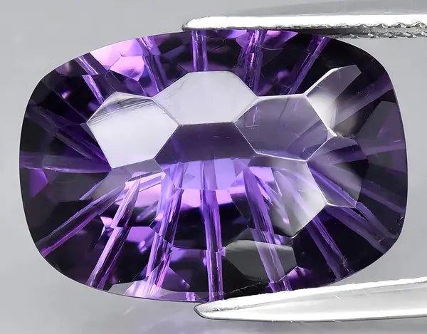 natural purple amethyst quartz gem on background