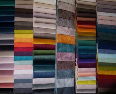 Çok renkli kumaş arka plan. Mobilyalar için çok renkli kumaş.