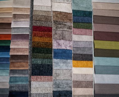 Çok renkli kumaş arka plan. Mobilyalar için çok renkli kumaş.