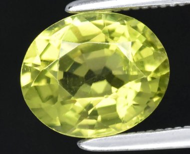 Enfes Oval Kesim Doğal Sarı Peridot Gemstone Parlak Berraklık ve Parlak Renk.